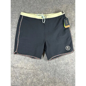 Roark Chiller Boardshorts Men’s 36 17" Tuamotu Dark Navy Swim Short Striped Trim